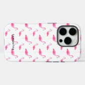 Personalisierte Wasserfarbe Flamingo Case-Mate iPhone Hülle (Rückseite (Horizontal))