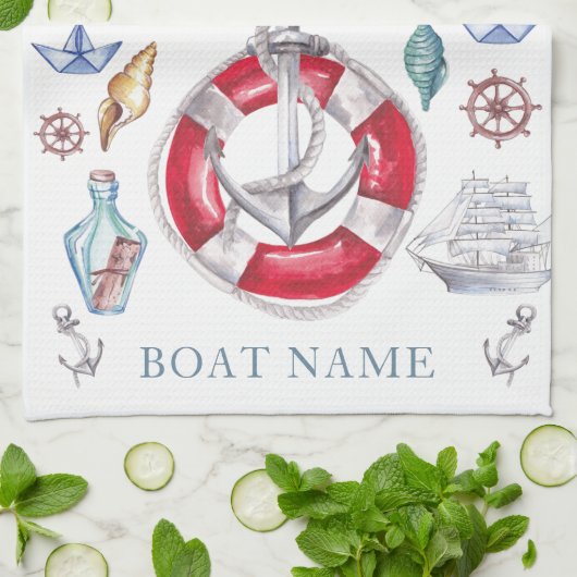 Personalisierte Wasserfarbe Geschirrtuch (Gefaltet)