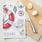 Personalisierte Wasserfarbe Geschirrtuch (Viertel Falte)