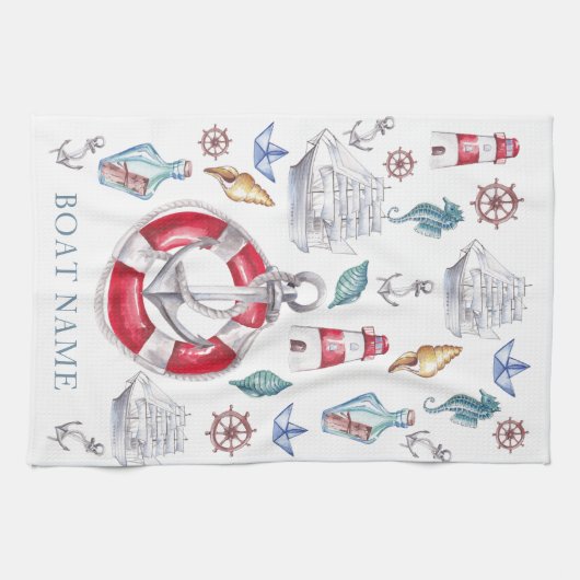 Personalisierte Wasserfarbe Geschirrtuch (Horizontal)