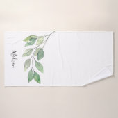 Personalisierte Wasserfarbe Greenery Badehandtuch (Badehandtuch)