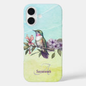 Personalisierte Wasserfarbe Hummingbird Case-Mate iPhone Hülle (Rückseite)