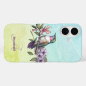 Personalisierte Wasserfarbe Hummingbird Case-Mate iPhone Hülle (Rückseite (Horizontal))