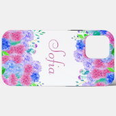 Personalisierte Wasserfarbe Hydrangea Case-Mate iPhone Hülle (Rückseite (Horizontal))