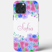 Personalisierte Wasserfarbe Hydrangea Case-Mate iPhone Hülle (Rückseite)