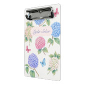 Personalisierte Wasserfarbe Hydrangea Floral Mini Klemmbrett (Gewinkelt2)
