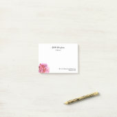 Personalisierte Wasserfarbe Hydrangea-Schrift Post-it Klebezettel (Auf Schreibtisch)