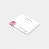 Personalisierte Wasserfarbe Hydrangea-Schrift Post-it Klebezettel (angewinkelt)