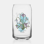 Personalisierte Wasserfarbe Januar Geburtsdatum Bl Dosenglas (Vorderseite)