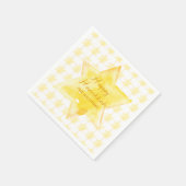 Personalisierte Wasserfarbe Jüdische Star Hanukkah Serviette (Ecke)