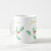Personalisierte Wasserfarbe Kaffeetasse (Vorderseite Links)