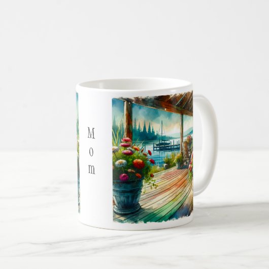 Personalisierte Wasserfarbe Kaffeetasse (VorderseiteRechts)