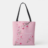 Personalisierte Wasserfarbe Kirschblossom Tasche (Rückseite)