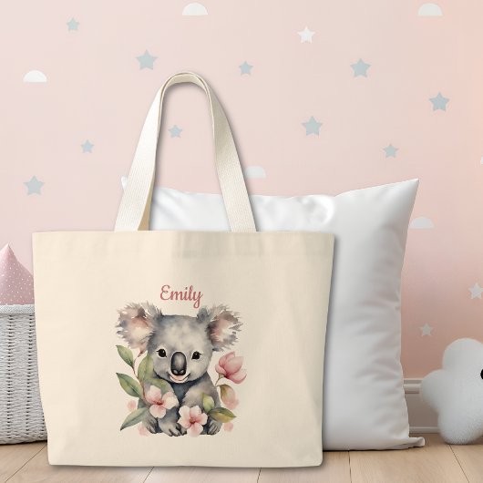 Personalisierte Wasserfarbe Koala Bear Totasche Jumbo Stoffbeutel