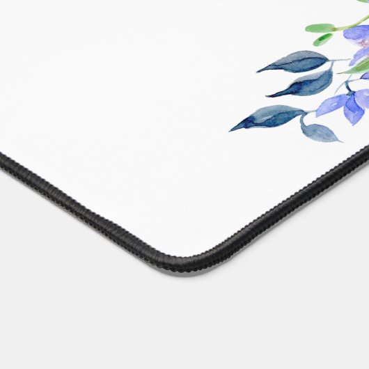 Personalisierte Wasserfarbe Lila Hydrangeas Schreibtischunterlage (Ecke)