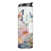 Personalisierte Wasserfarbe mit Name Thermosbecher (Nach links gedreht)