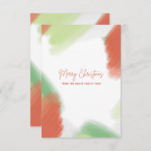 Personalisierte Wasserfarbe Moderne frohe Weihnach Dankeskarte (Vorne/Hinten)