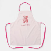 Personalisierte Wasserfarbe Niedlich rosa Gummibär Schürze (Vorderseite)