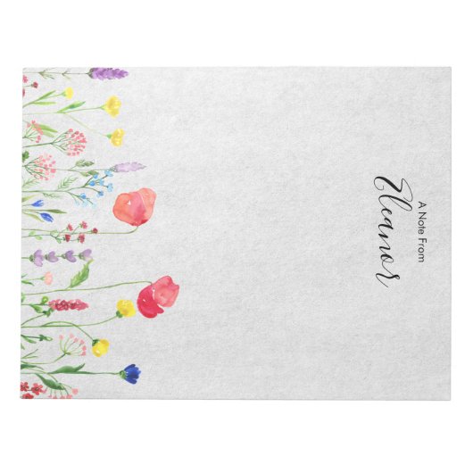 Personalisierte Wasserfarbe Notizblock (Vorderseite)