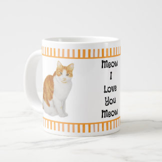 Personalisierte Wasserfarbe Orangefarbene Katze mi Jumbo-Tasse