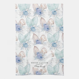 Personalisierte Wasserfarbe Ostern Sonnige Ohren Geschirrtuch
