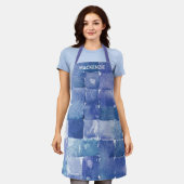 Personalisierte Wasserfarbe Paint Artist Blue Schürze (Getragen)