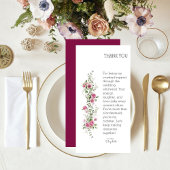 Personalisierte Wasserfarbe Pink Peony Bridesmaid Dankeskarte