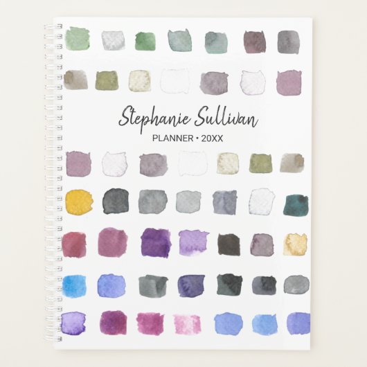 Personalisierte Wasserfarbe Planer (Vorderseite)