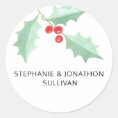 Personalisierte Wasserfarbe Runder Aufkleber (Vorderseite)