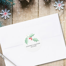 Personalisierte Wasserfarbe Runder Aufkleber