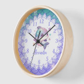 Personalisierte Wasserfarbe Untermeer Uhr (Winkel)