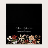 Personalisierte Wasserfarbe Vintage Wildblume gekl Visitenkarten (Außenseite Aufgefaltet)