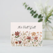 Personalisierte Wasserfarbe Vintage Wildblume Wies Postkarte (Stehend Vorderseite)