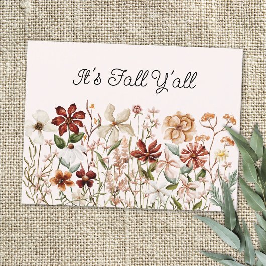 Personalisierte Wasserfarbe Vintage Wildblume Wies Postkarte