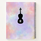 Personalisierte Wasserfarbe Viola Alto Clef (groß) Notizblock (Rückseite)