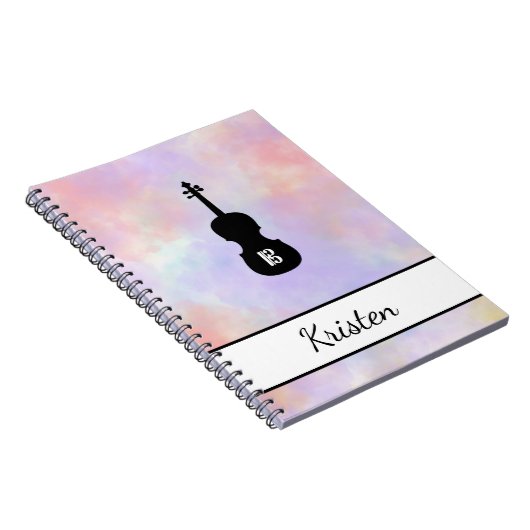 Personalisierte Wasserfarbe Viola Alto Clef (Mitte Notizblock (Rechte Seite)