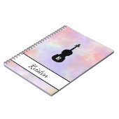 Personalisierte Wasserfarbe Viola Alto Clef (Mitte Notizblock (Linke Seite)