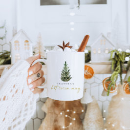Personalisierte Wasserfarbe Weihnachtsbaum Heiße K Kaffeetasse