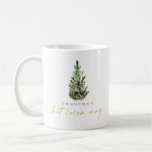Personalisierte Wasserfarbe Weihnachtsbaum Heiße K Kaffeetasse (Links)