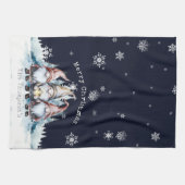 Personalisierte Wasserfarbe-Weihnachtsgnome Geschirrtuch (Horizontal)