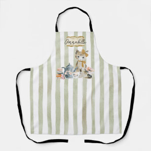 Personalisierte Wasserfarbe Whimsical Cat-Schürze Schürze