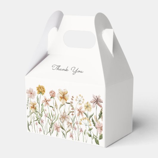 Personalisierte Wasserfarbe Wildblume Wiese Geschenkschachtel (Rückseite)