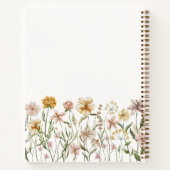 Personalisierte Wasserfarbe Wildblume Wiese Notizblock (Rückseite)