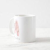 Personalisierte Wasserfarben-Ballettschuhe-Kaffeet Kaffeetasse (Vorderseite Links)