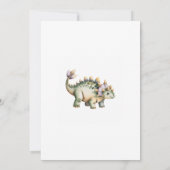 Personalisierte Wasserfarben-Dinosaurier-Geburtsta Einladung (Rückseite)