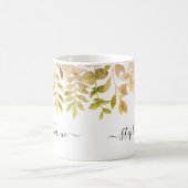 Personalisierte Wasserfarben Herbstblüten Kaffeetasse (Mittel)