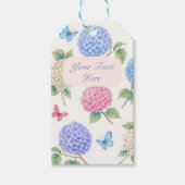 Personalisierte Wasserfarben-Hydrangea-Geschenkmar Geschenkanhänger (Vorderseite)