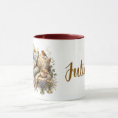 Personalisierte Wasserfarben-Lesecke Tasse (Zentrum)