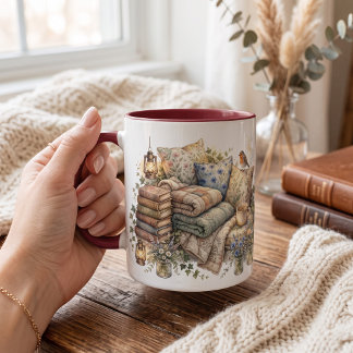 Personalisierte Wasserfarben-Lesecke Tasse