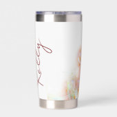 Personalisierte Wasserfarben-Libellen Thermobecher (Rückseite)